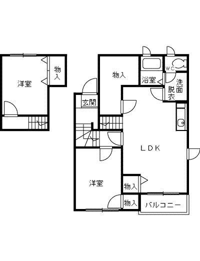 プラーノ川瀬　Ｂの間取り