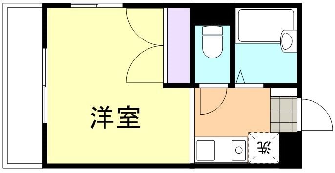 倉敷市連島町矢柄のアパートの間取り