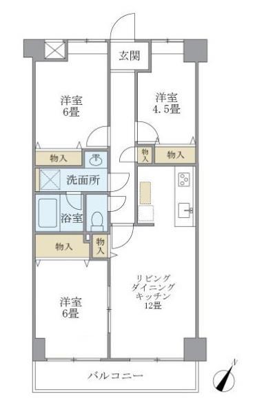 大田区田園調布本町のマンションの間取り