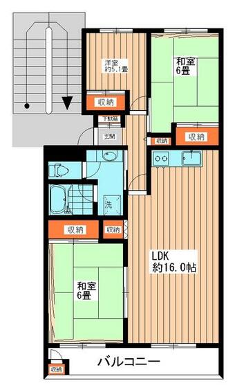 我孫子ビレッジ１号棟の間取り