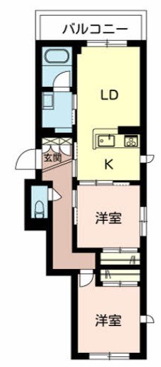 大阪市西区九条のマンションの間取り