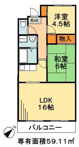 江戸川区東小松川のマンションの間取り