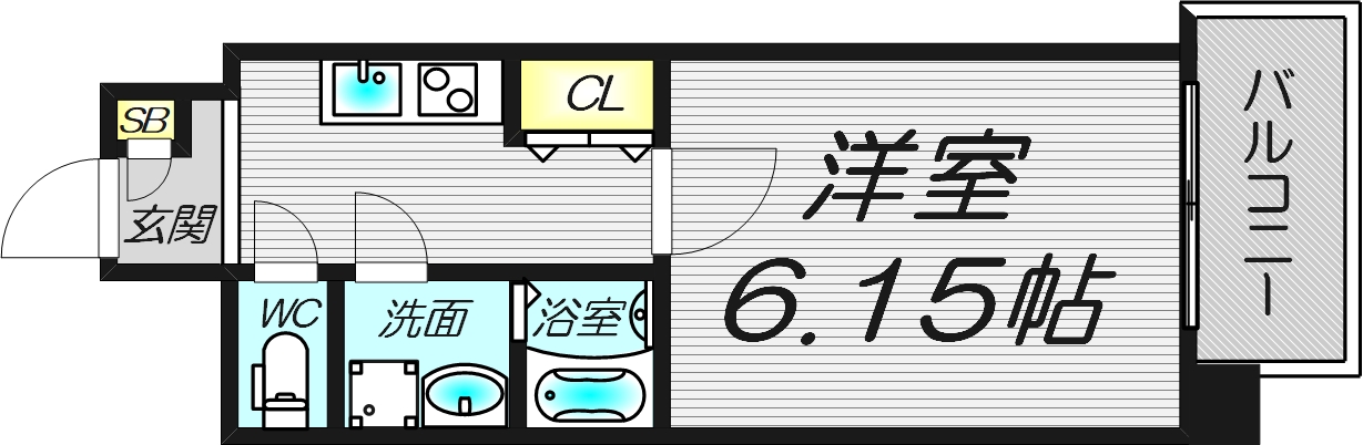 大阪市都島区内代町のマンションの間取り