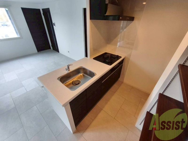 キッチン　清潔感がありお洒落なキッチンになっていました！