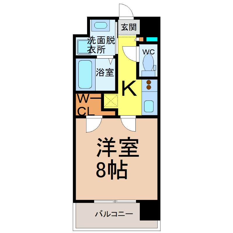 地下鉄東山線 新栄町駅 徒歩8分 5階建 築15年の間取り写真