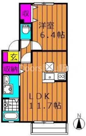 ＪＲ山陽本線 北長瀬駅 徒歩19分 2階建 築13年の間取り写真