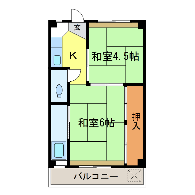 ビレッジハウス木戸 4号棟の間取り写真