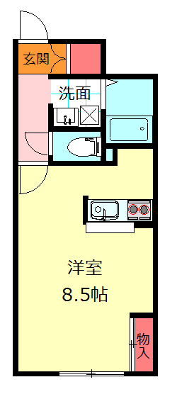 東松山市大字高坂のアパートの間取り