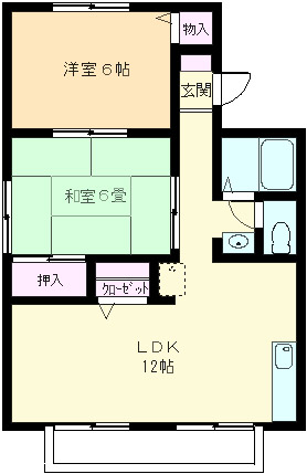 中屋二号館 Bの間取り