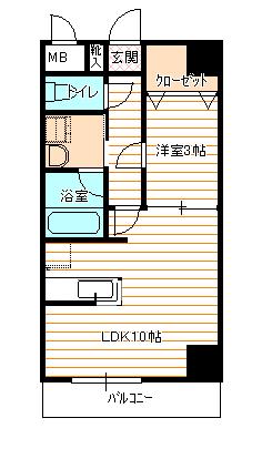 サークル10ビル　Cタイプの間取り