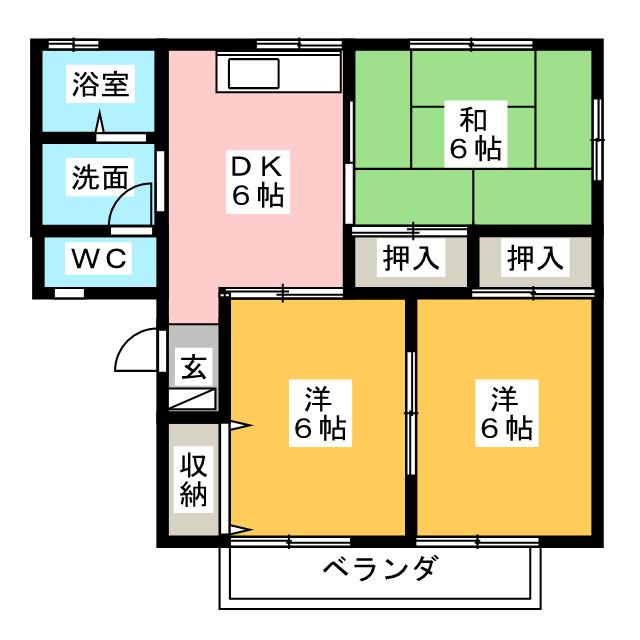 イーストニュータウンＡの間取り