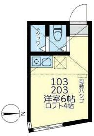 神奈川県川崎市幸区下平間（アパート）の賃貸物件の間取り