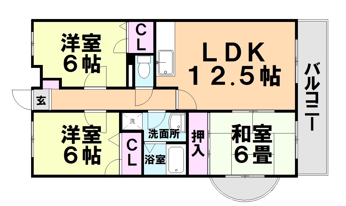 【リバーサイド篠栗の間取り】