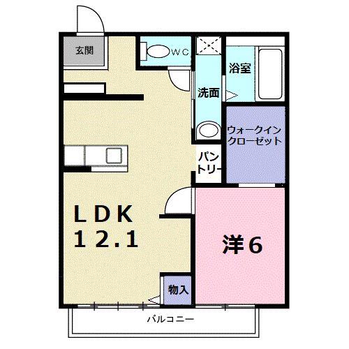 スカイハイツ河相Ａの間取り