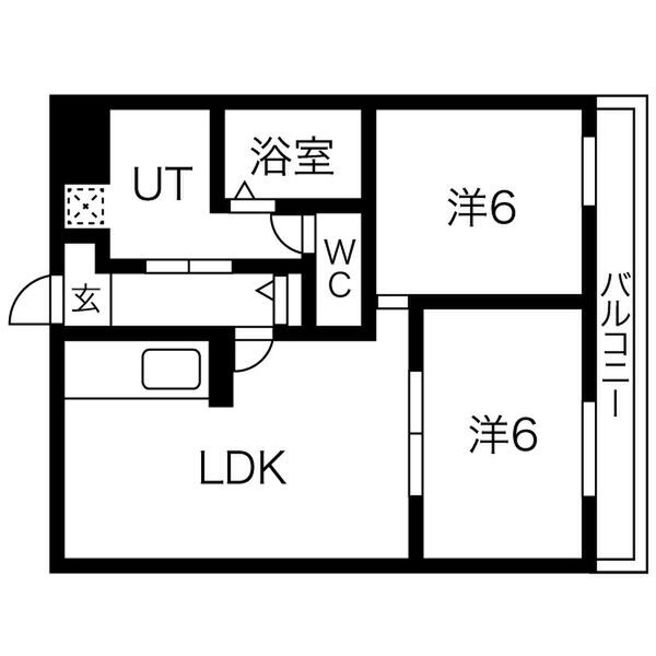 西宮市柳本町のマンションの間取り