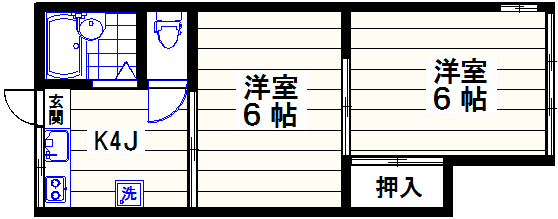 貝塚アパートの間取り