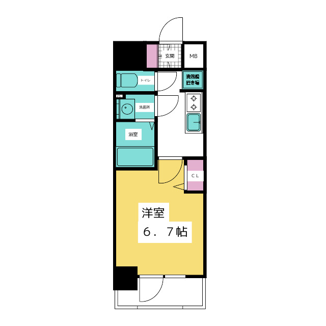 【プレサンス太閤通ファシールの間取り】