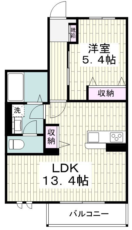 横浜市瀬谷区二ツ橋町のアパートの間取り