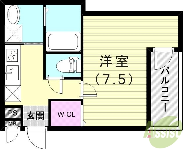 フジパレス西宮鳴尾V番館の間取り