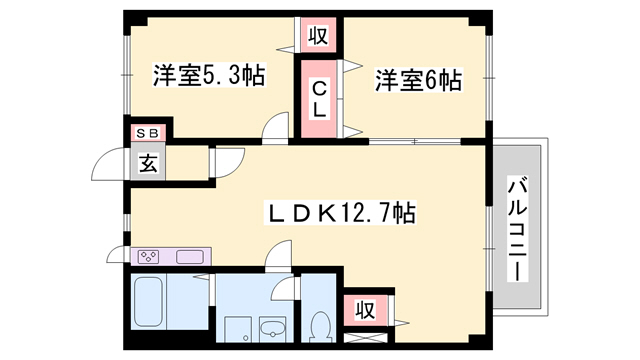 パレスイナバの間取り