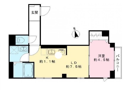 新宿区上落合のマンションの間取り