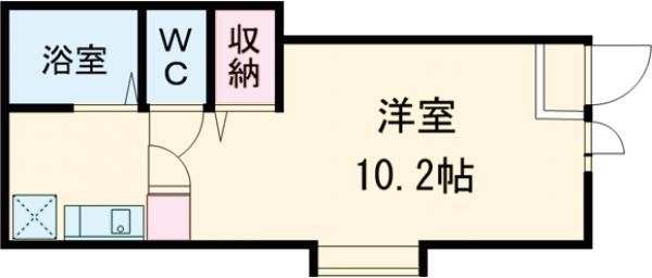 宇都宮市大寛のアパートの間取り