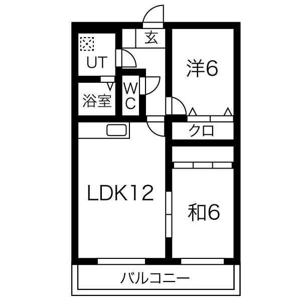 太宰府市朱雀のマンションの間取り