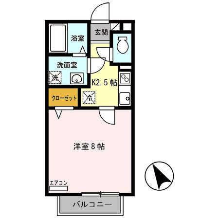 東近江市宮荘町のアパートの間取り