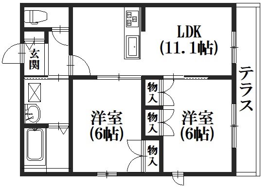 メゾン南中久世の間取り