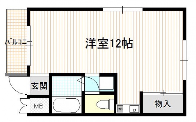 広島市安佐南区山本のマンションの間取り