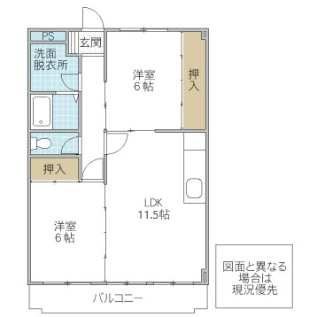 アーバンステイジ・オカベの間取り