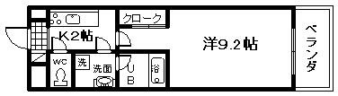 岸和田市加守町のマンションの間取り