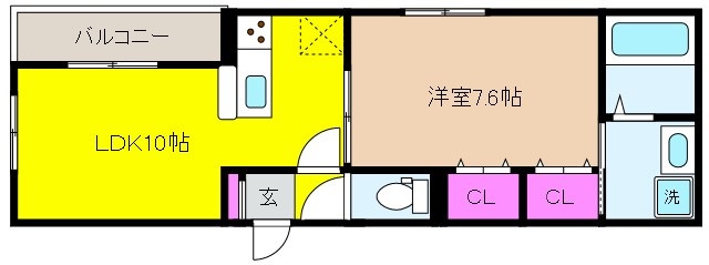 神戸市東灘区住吉本町のアパートの間取り