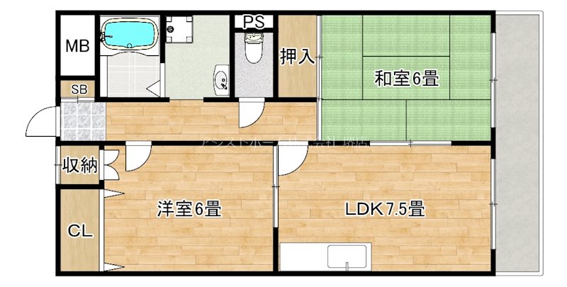 シャルム香ヶ丘の間取り