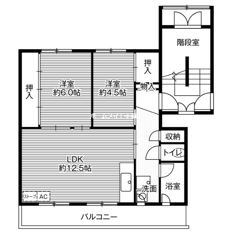 札幌市手稲区西宮の沢四条のマンションの間取り