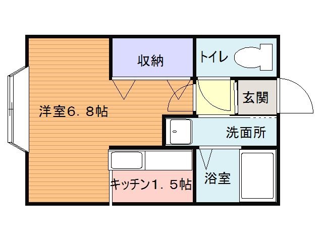 札幌市北区あいの里一条のアパートの間取り