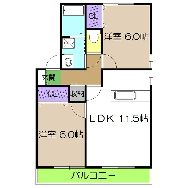 フォーリーヴス　Ｂ棟の間取り