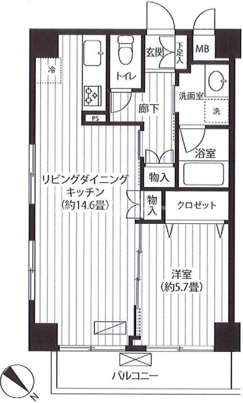 【板橋区大山東町のマンションの間取り】