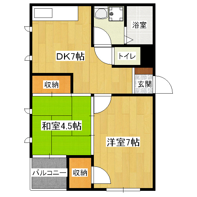 沢町ハイツの間取り