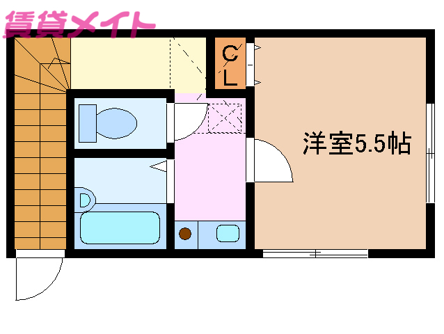 四日市市新浜町のアパートの間取り