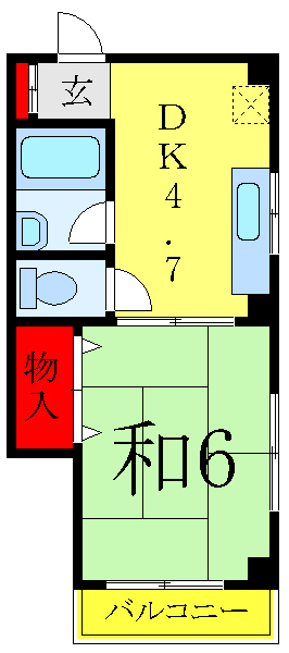 ハイツ櫛田の間取り