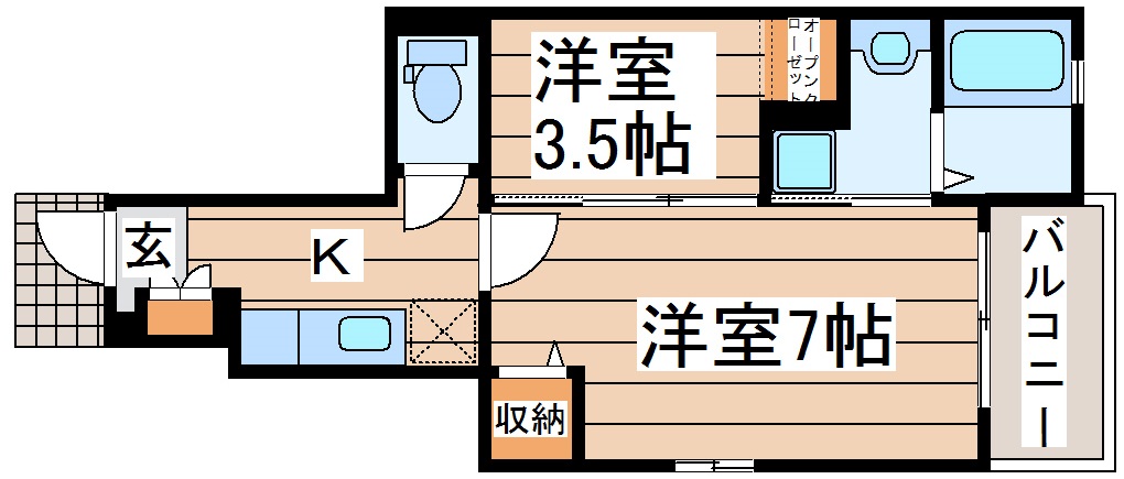 サニーセトル八号館の間取り