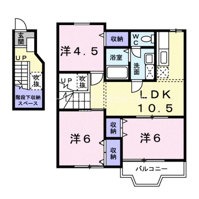 レジデンス２１　Ｂの間取り