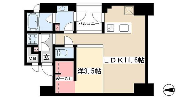 レジデンスT・L庄内通の間取り