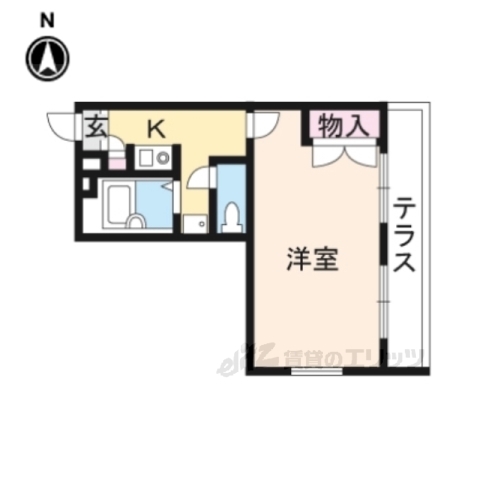 香芝市穴虫のアパートの間取り