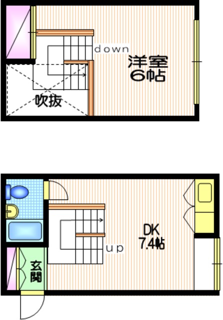 世田谷区用賀のマンションの間取り