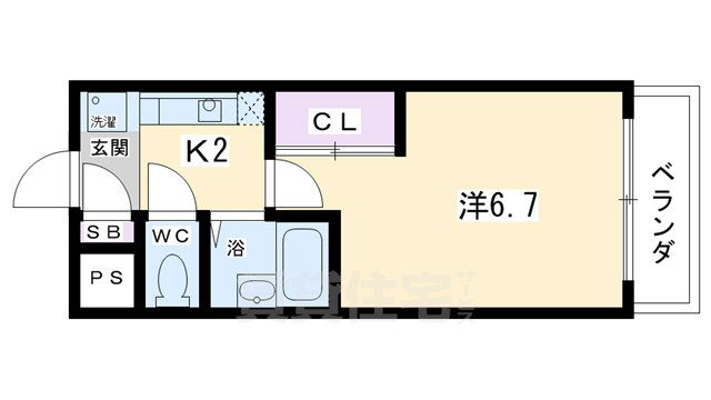 京都市上京区駒之町のマンションの間取り