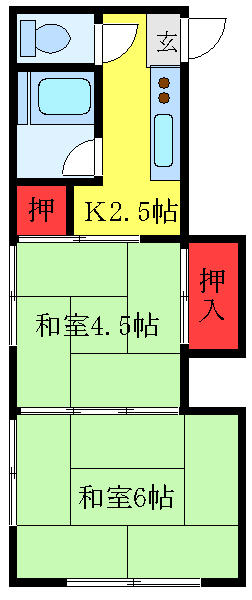 北区東田端のアパートの間取り