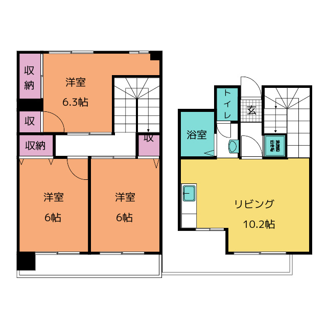 天白第３住宅１号棟の間取り