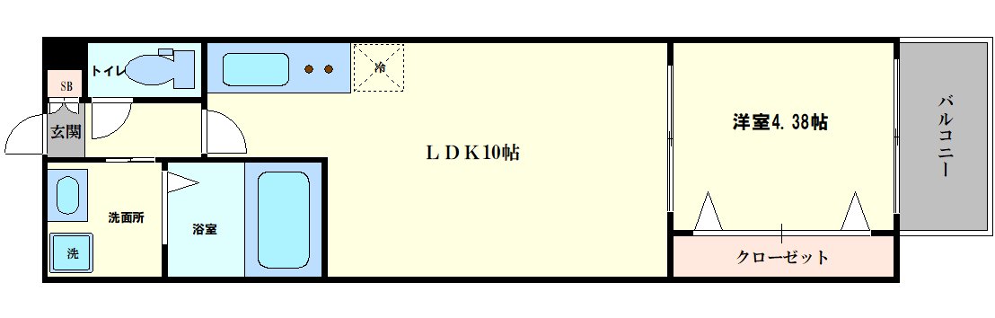 モダンアパートメント梅田NORTHの間取り